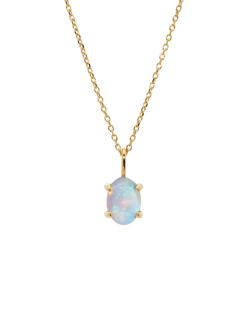Australian Opal Doublet with 14K Yellow Gold Paperclip Necklace –  www.igorman.com